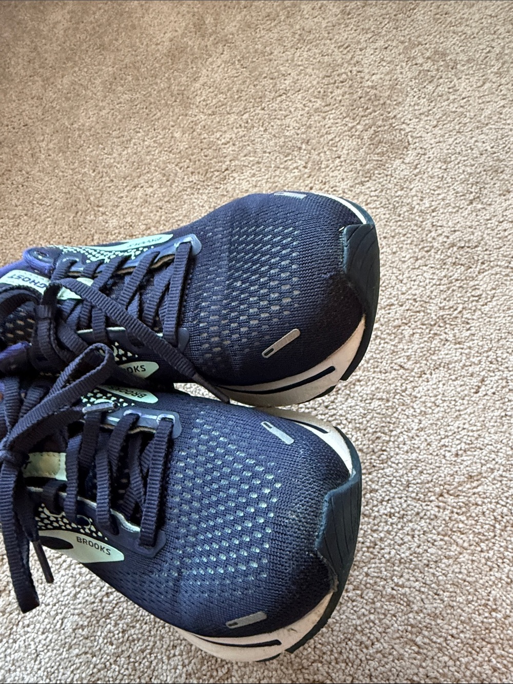Brooks Ghost 14 Running Athletic Shoes 446 Peacoat/Yucca/Navy - Picture 6 of 10